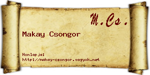 Makay Csongor névjegykártya