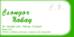 csongor makay business card